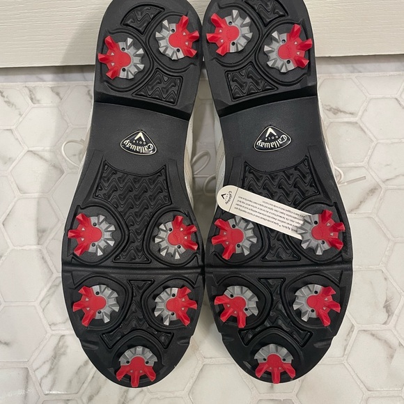 NWOT white and taupe Callaway Golf CG Sport women’s golf shoes, size US 8.5 - Picture 7 of 8